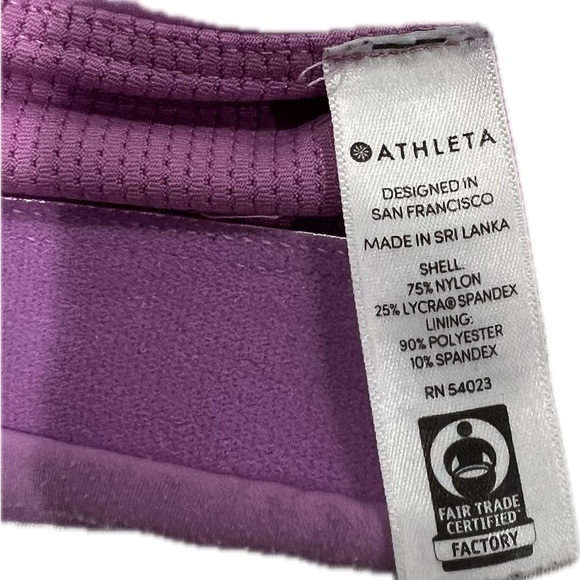 Athleta criss cross six straps sport bra excellent condition size s color Lilac - Picture 10 of 14